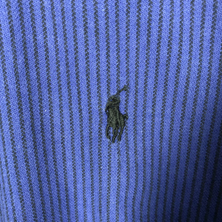 Ralph Lauren BLAIRE long sleeve button down striped shirt, men's XL size cotton blue type Vintage Second Hand