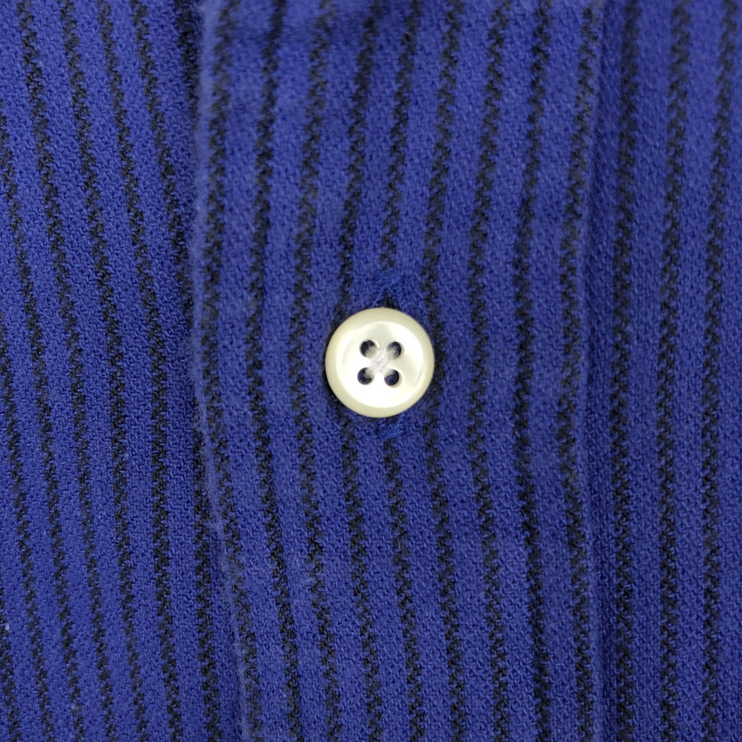 Ralph Lauren BLAIRE long sleeve button down striped shirt, men's XL size cotton blue type Vintage Second Hand