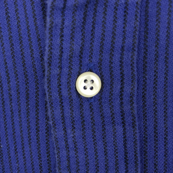 Ralph Lauren BLAIRE long sleeve button down striped shirt, men's XL size cotton blue type Vintage Second Hand
