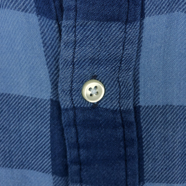 Ralph Lauren CUSTOM FIT Buffalo Check Long-Sleeve Button-Down Check Shirt, Men's Size L (approx.) cotton blue type Vintage Second Hand