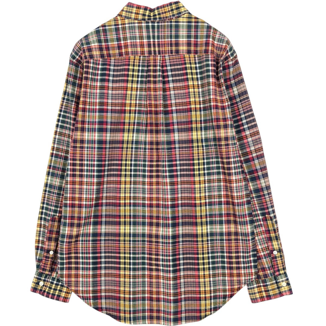 Ralph Lauren Classic Fit Long Sleeve Button Down Check Shirt Men's Size L cotton red type Vintage Second Hand