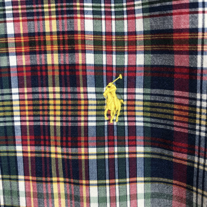 Ralph Lauren Classic Fit Long Sleeve Button Down Check Shirt Men's Size L cotton red type Vintage Second Hand