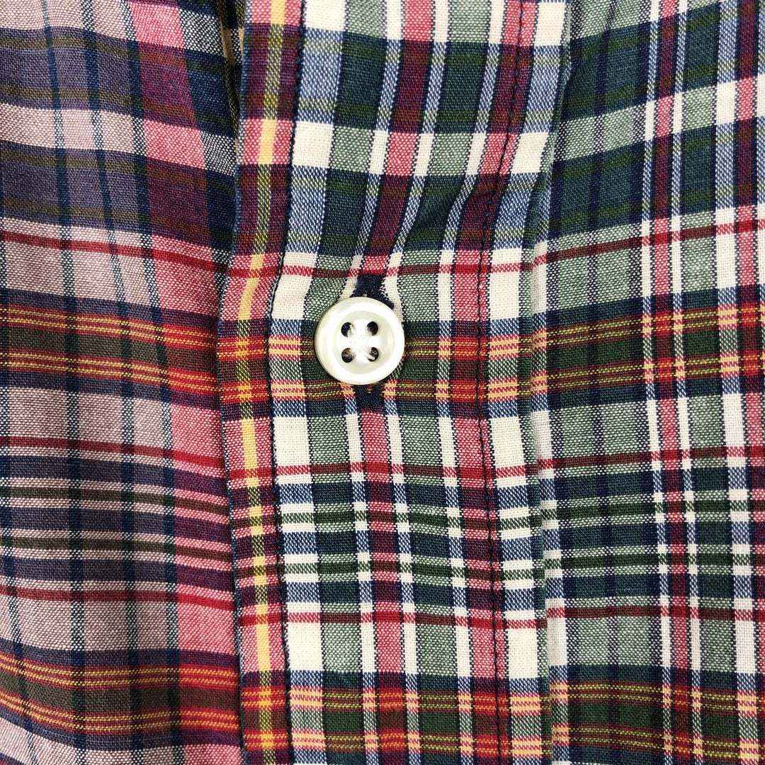 Ralph Lauren Classic Fit Long Sleeve Button Down Check Shirt Men's Size L cotton red type Vintage Second Hand