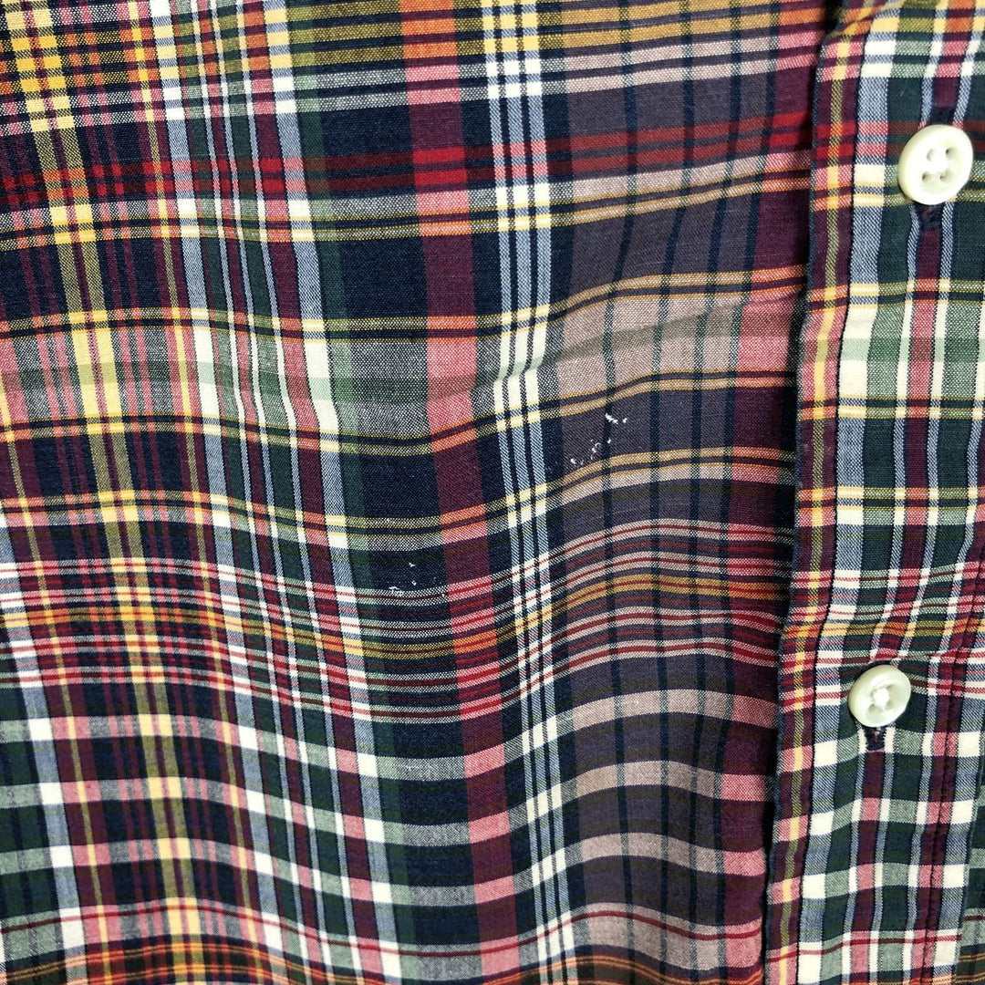 Ralph Lauren Classic Fit Long Sleeve Button Down Check Shirt Men's Size L cotton red type Vintage Second Hand