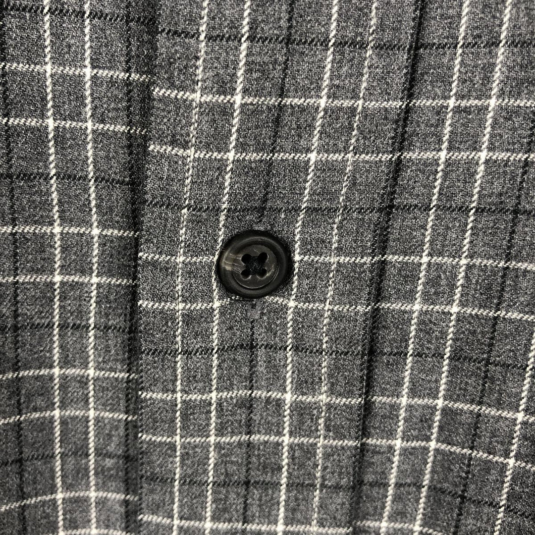 Ralph Lauren CUSTOM FIT long sleeve button down check shirt men's XL size cotton gray type Vintage Second Hand