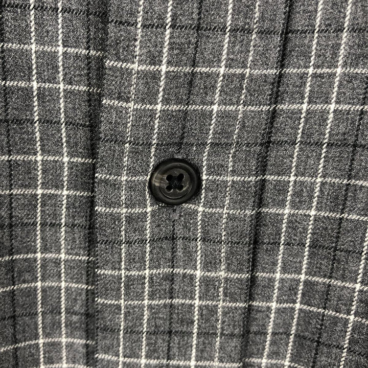Ralph Lauren CUSTOM FIT long sleeve button down check shirt men's XL size cotton gray type Vintage Second Hand