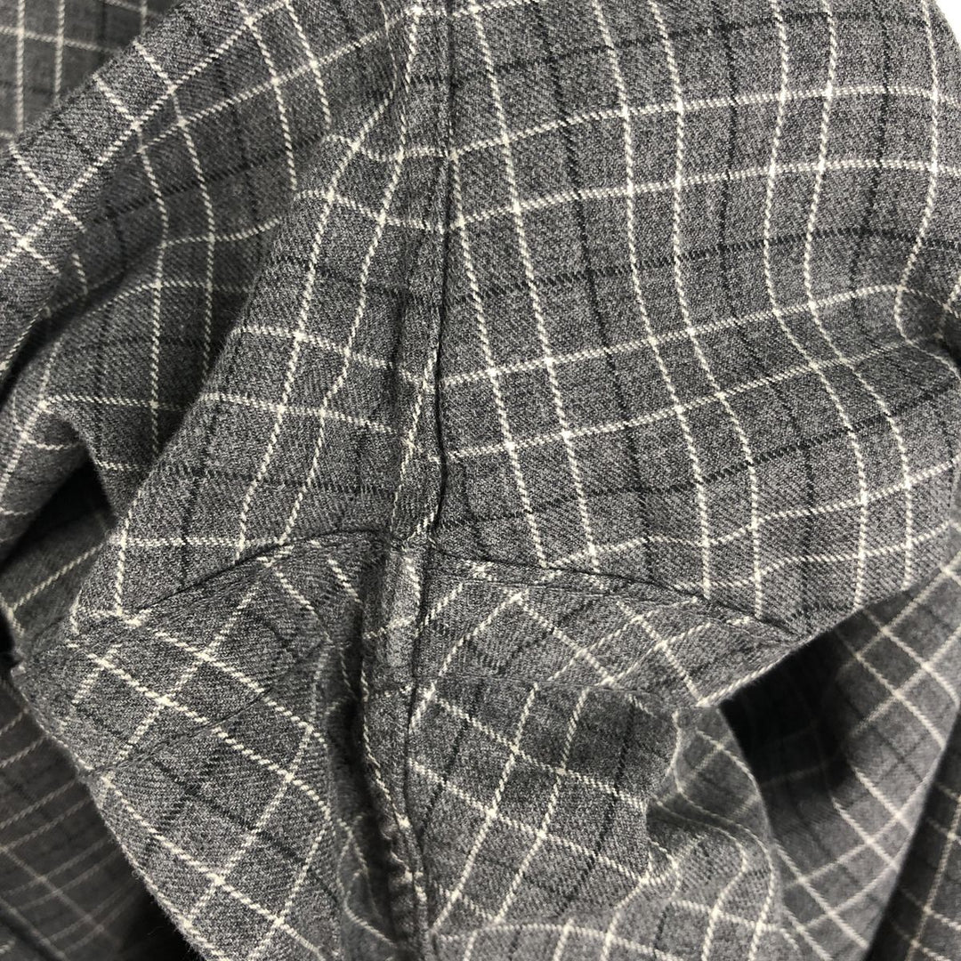 Ralph Lauren CUSTOM FIT long sleeve button down check shirt men's XL size cotton gray type Vintage Second Hand