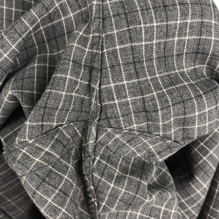 Ralph Lauren CUSTOM FIT long sleeve button down check shirt men's XL size cotton gray type Vintage Second Hand
