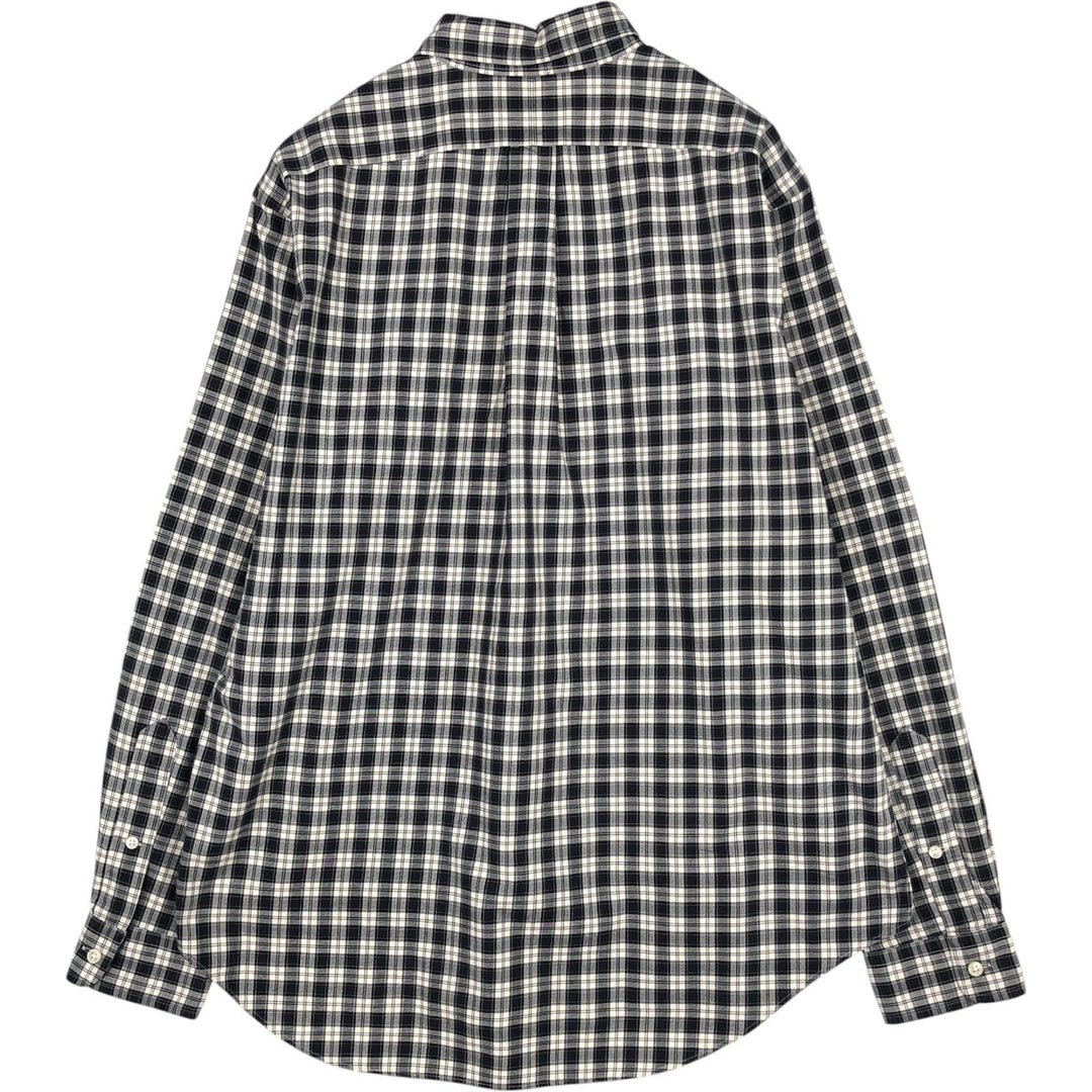 Ralph Lauren CLASSIC FIT Long-Sleeve Cotton Check Shirt, Men's Size L (approx.) cotton black type Vintage Second Hand