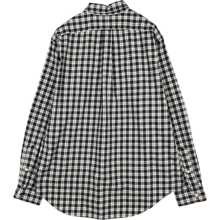 Ralph Lauren CLASSIC FIT Long-Sleeve Cotton Check Shirt, Men's Size L (approx.) cotton black type Vintage Second Hand