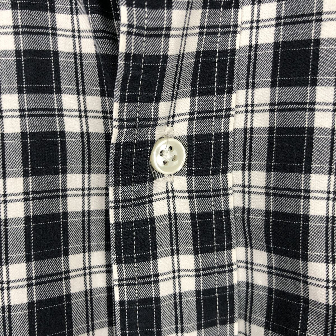 Ralph Lauren CLASSIC FIT Long-Sleeve Cotton Check Shirt, Men's Size L (approx.) cotton black type Vintage Second Hand