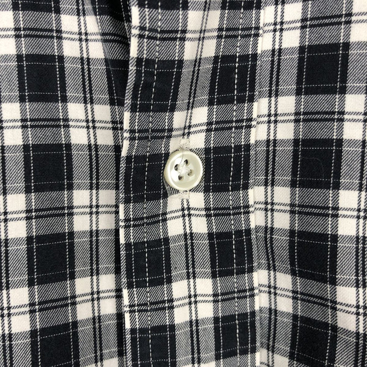 Ralph Lauren CLASSIC FIT Long-Sleeve Cotton Check Shirt, Men's Size L (approx.) cotton black type Vintage Second Hand