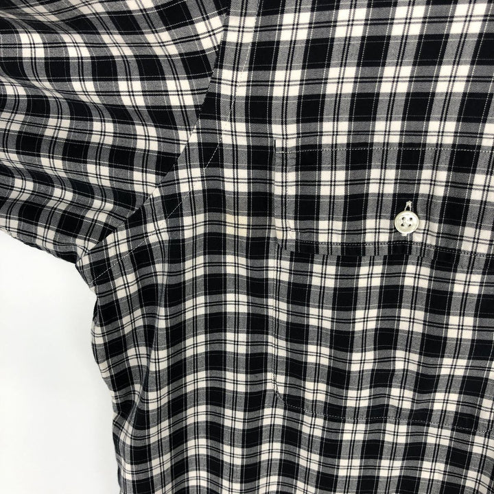 Ralph Lauren CLASSIC FIT Long-Sleeve Cotton Check Shirt, Men's Size L (approx.) cotton black type Vintage Second Hand
