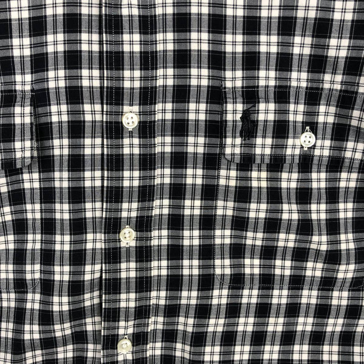 Ralph Lauren CLASSIC FIT Long-Sleeve Cotton Check Shirt, Men's Size L (approx.) cotton black type Vintage Second Hand