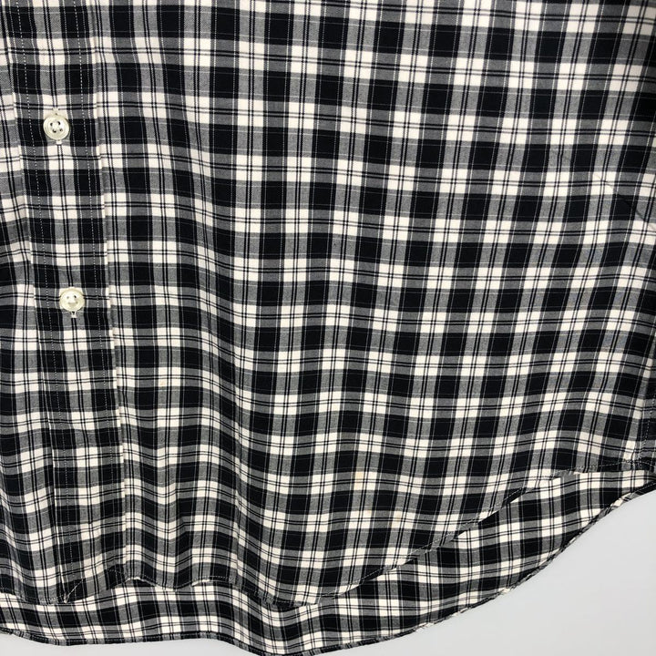 Ralph Lauren CLASSIC FIT Long-Sleeve Cotton Check Shirt, Men's Size L (approx.) cotton black type Vintage Second Hand