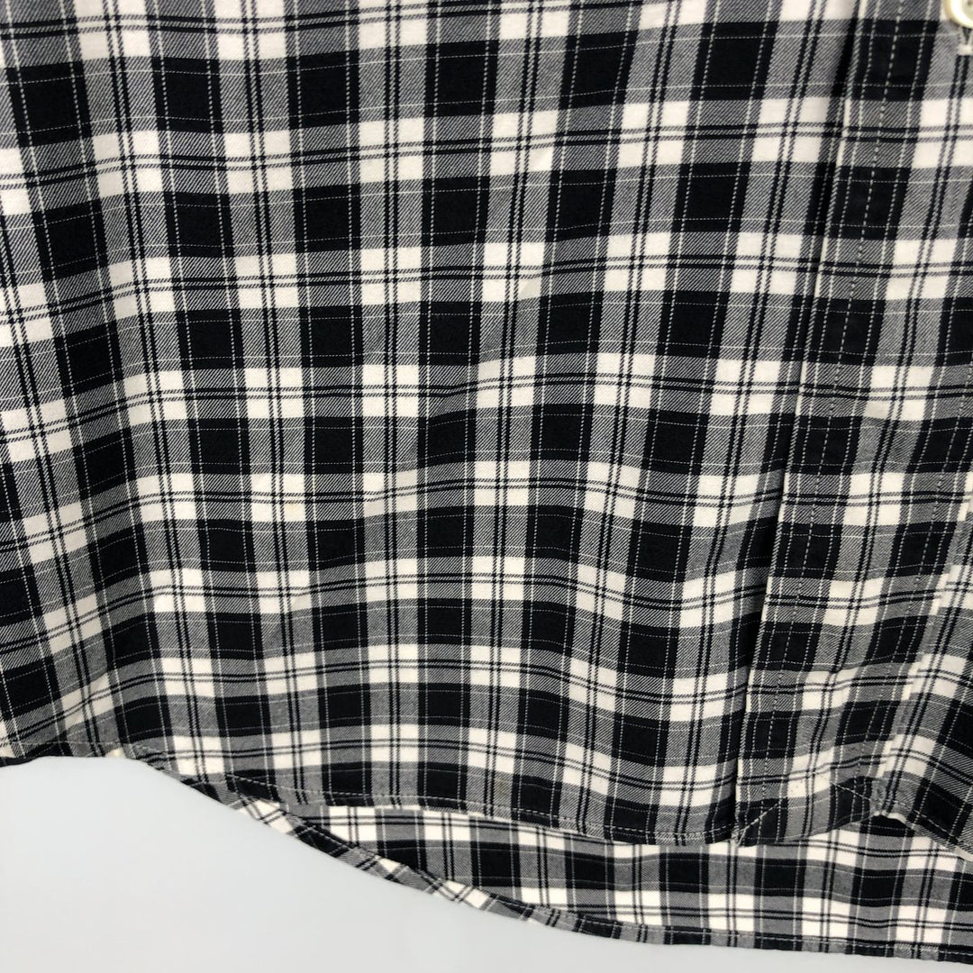 Ralph Lauren CLASSIC FIT Long-Sleeve Cotton Check Shirt, Men's Size L (approx.) cotton black type Vintage Second Hand