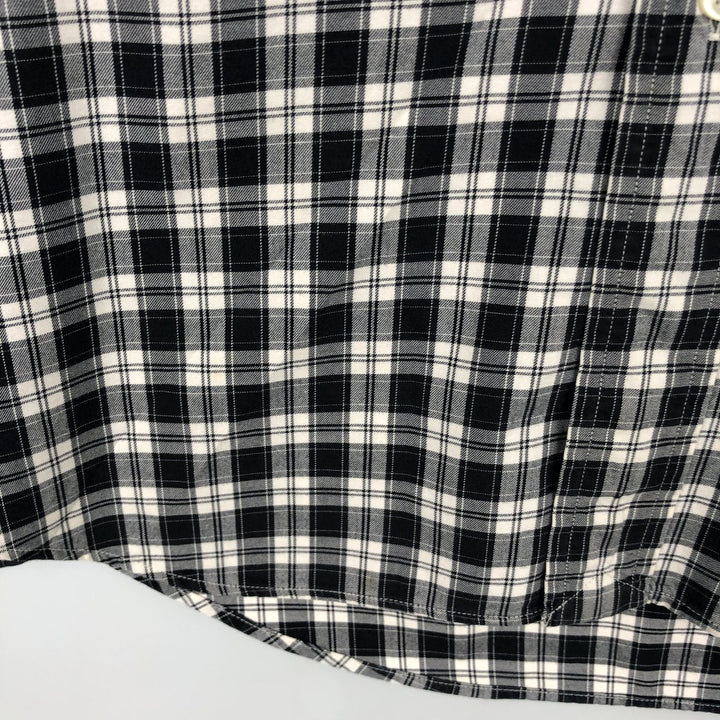 Ralph Lauren CLASSIC FIT Long-Sleeve Cotton Check Shirt, Men's Size L (approx.) cotton black type Vintage Second Hand