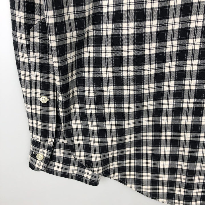Ralph Lauren CLASSIC FIT Long-Sleeve Cotton Check Shirt, Men's Size L (approx.) cotton black type Vintage Second Hand