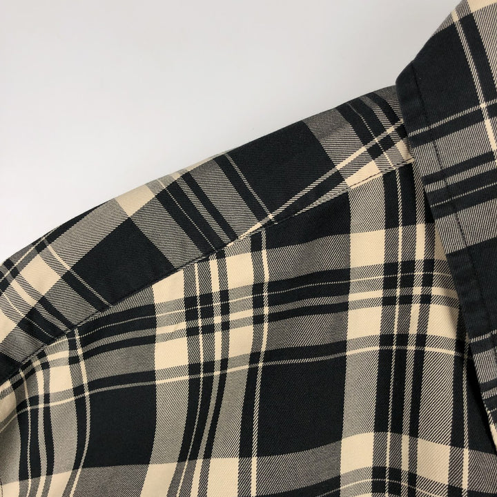 Ralph Lauren BLAKE long sleeve button down check shirt, men's size L cotton black type Vintage Second Hand