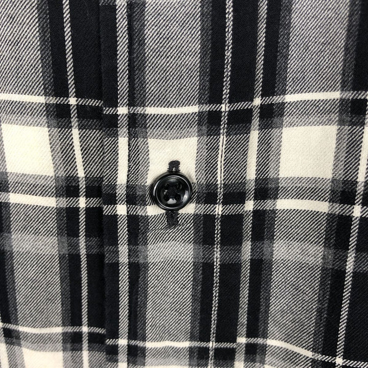 Ralph Lauren BLAKE long sleeve button down check shirt, men's size M cotton unbleached Vintage Second Hand