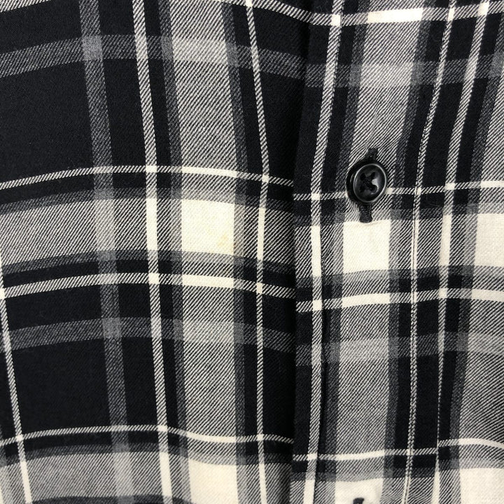 Ralph Lauren BLAKE long sleeve button down check shirt, men's size M cotton unbleached Vintage Second Hand