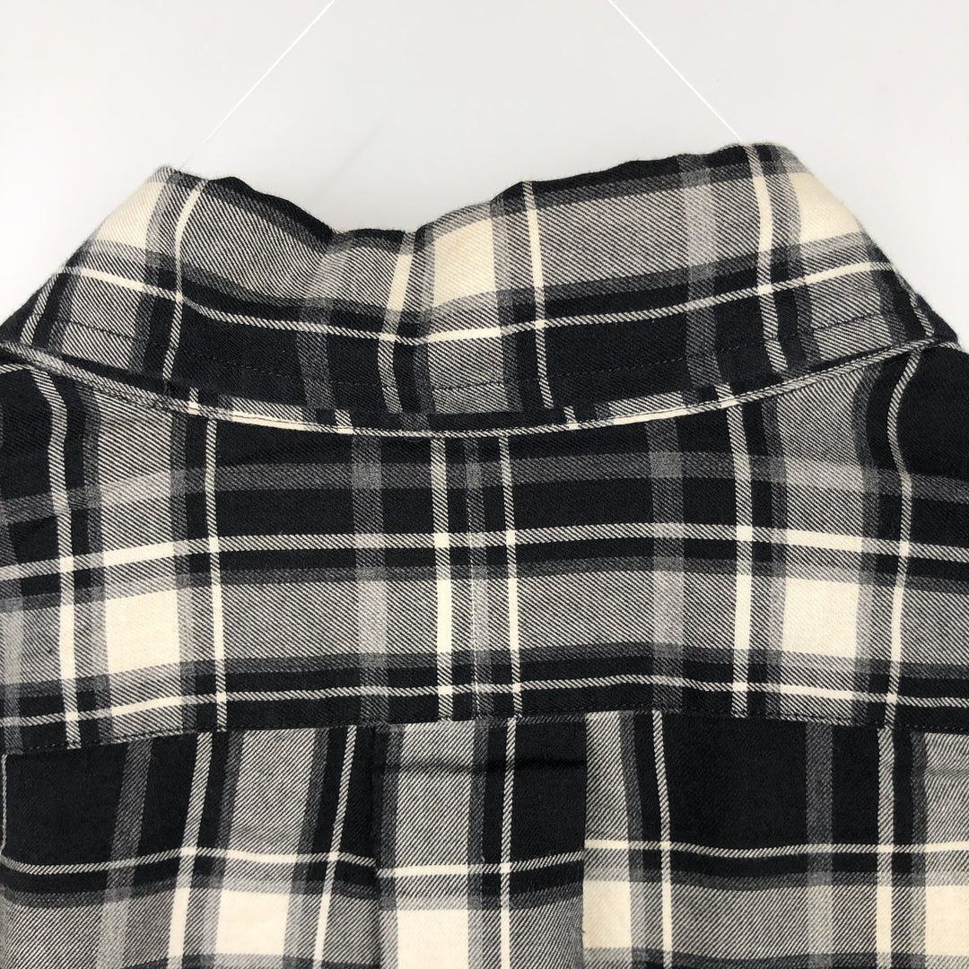 Ralph Lauren BLAKE long sleeve button down check shirt, men's size M cotton unbleached Vintage Second Hand