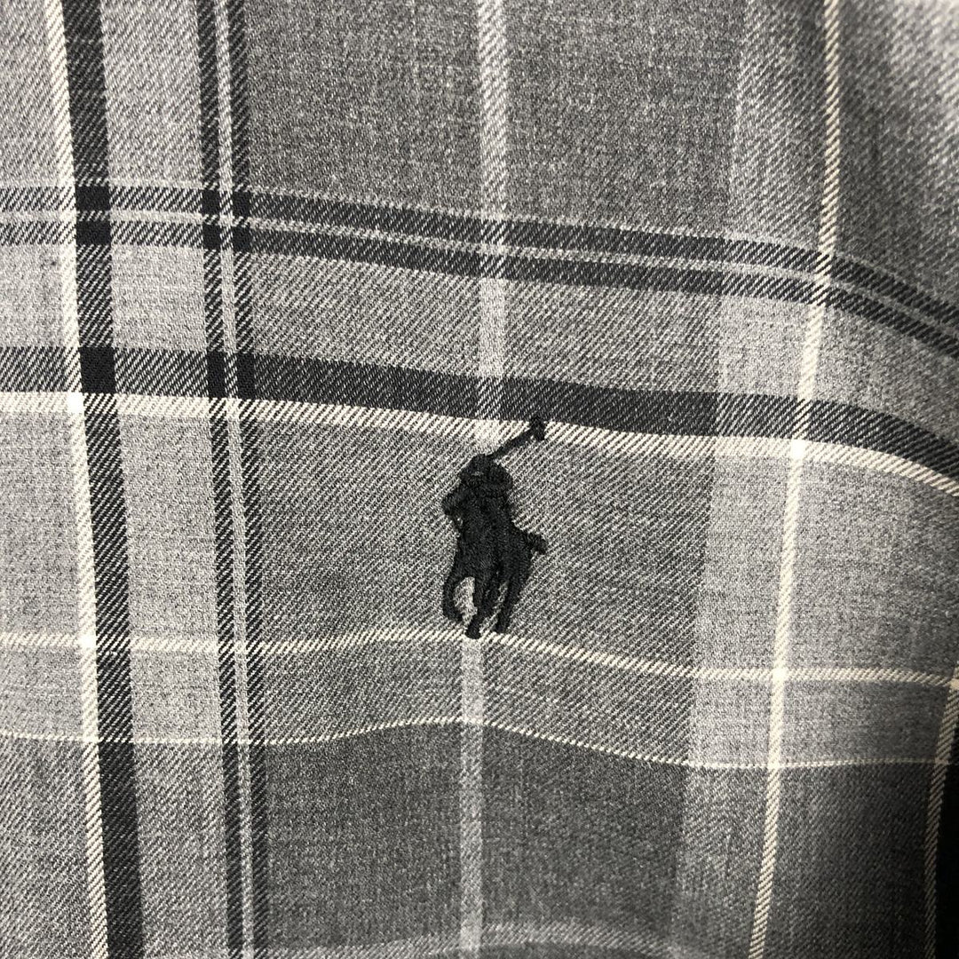 Ralph Lauren BLAKE short sleeve button down check shirt men's XL size cotton gray type Vintage Second Hand