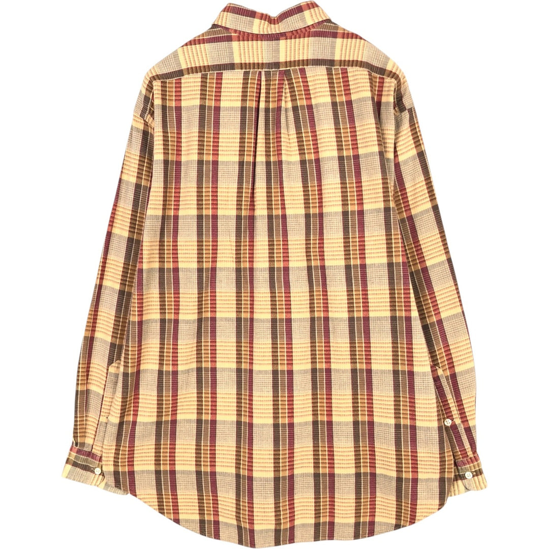 Ralph Lauren BLAKE long sleeve button down check shirt, men's size L cotton oro legacy Vintage Second Hand
