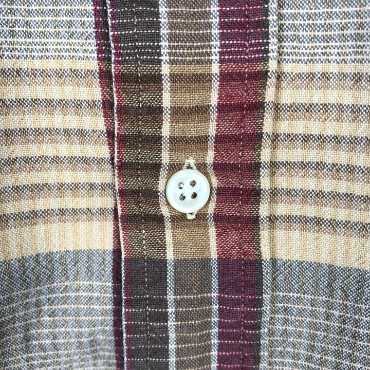 Ralph Lauren BLAKE long sleeve button down check shirt, men's size L cotton oro legacy Vintage Second Hand