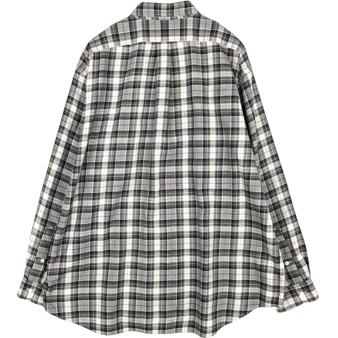 Ralph Lauren BLAKE One-Point Long-Sleeve Button-Down Check Shirt, Men's Size XL (approx.) cotton black type Vintage Second Hand