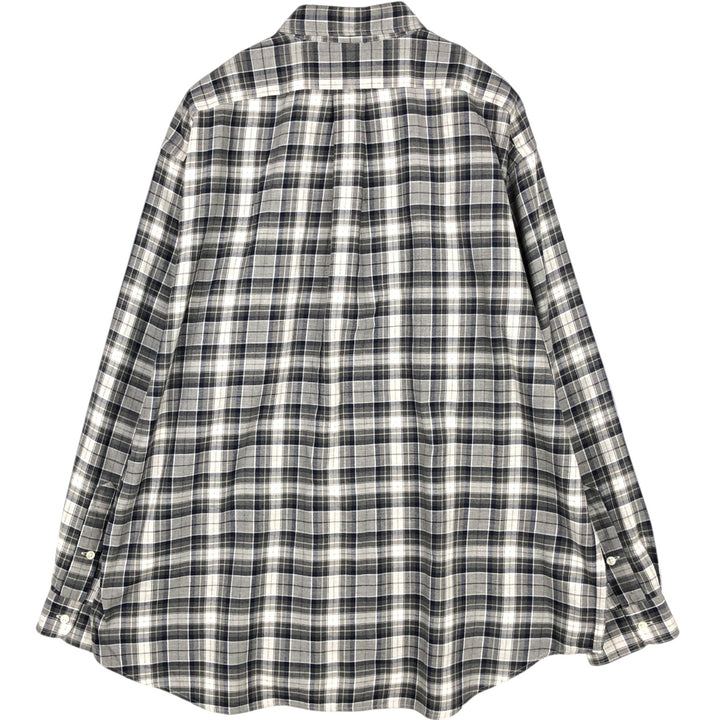 Ralph Lauren BLAKE One-Point Long-Sleeve Button-Down Check Shirt, Men's Size XL (approx.) cotton black type Vintage Second Hand