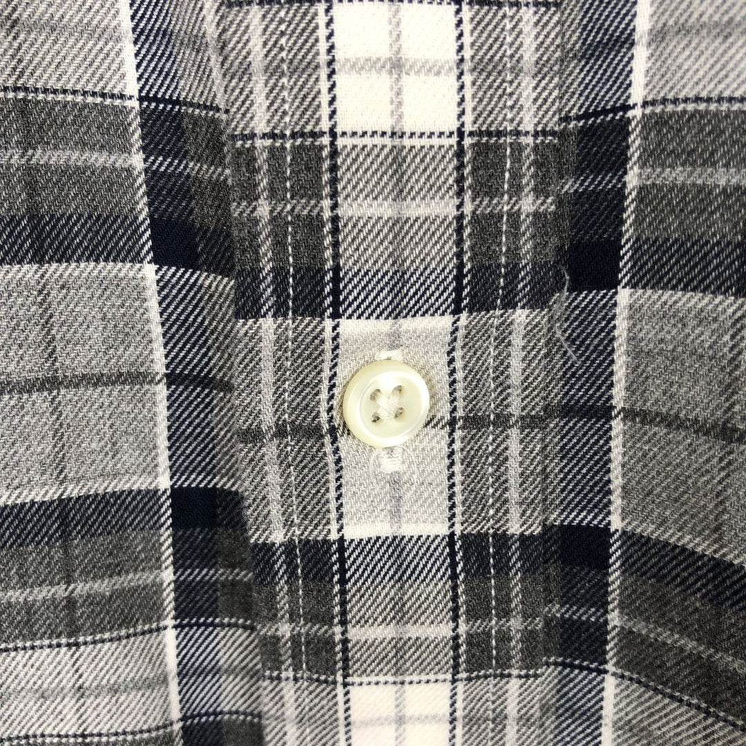 Ralph Lauren BLAKE One-Point Long-Sleeve Button-Down Check Shirt, Men's Size XL (approx.) cotton black type Vintage Second Hand