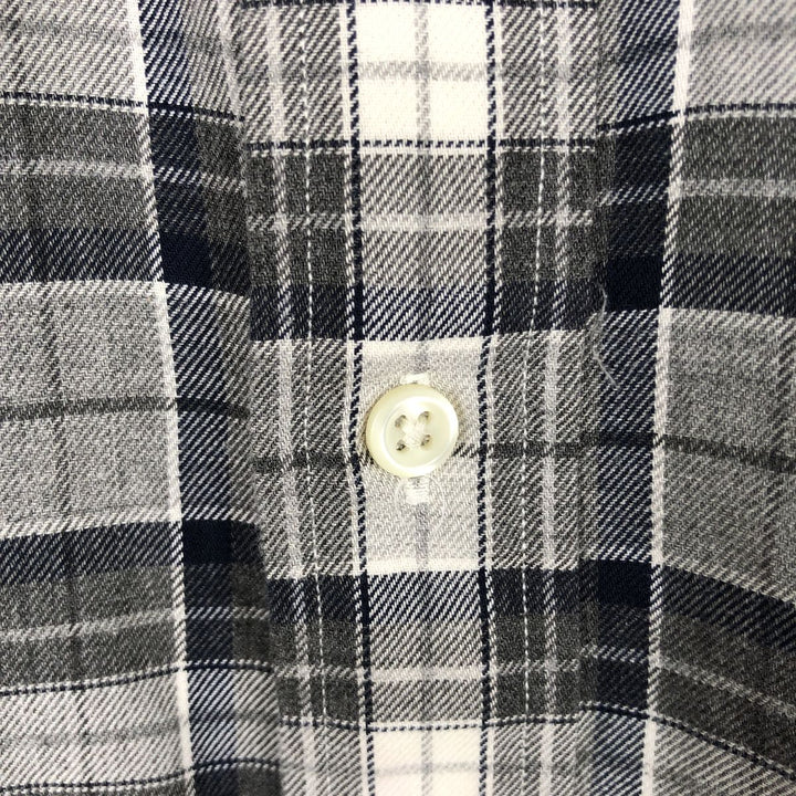 Ralph Lauren BLAKE One-Point Long-Sleeve Button-Down Check Shirt, Men's Size XL (approx.) cotton black type Vintage Second Hand