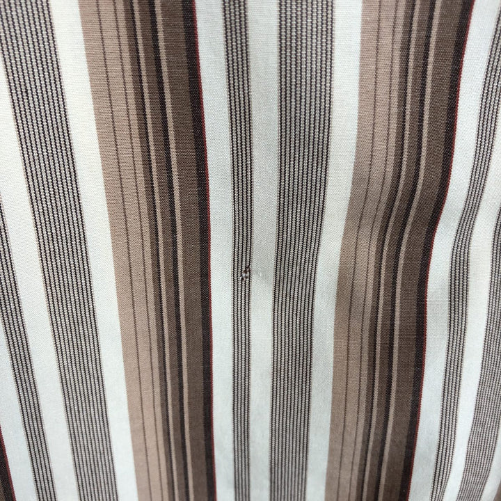Ralph Lauren POLO by Ralph Lauren WESTERTON Wide Collar Long Sleeve Striped Shirt, Men's Size XXL (approx.) cotton unbleached Vintage Second Hand