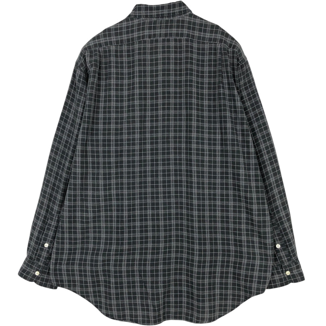Ralph Lauren LOWELL SPORT Long-Sleeve Cotton Check Shirt, Men's Size L (approx.) cotton black type Vintage Second Hand