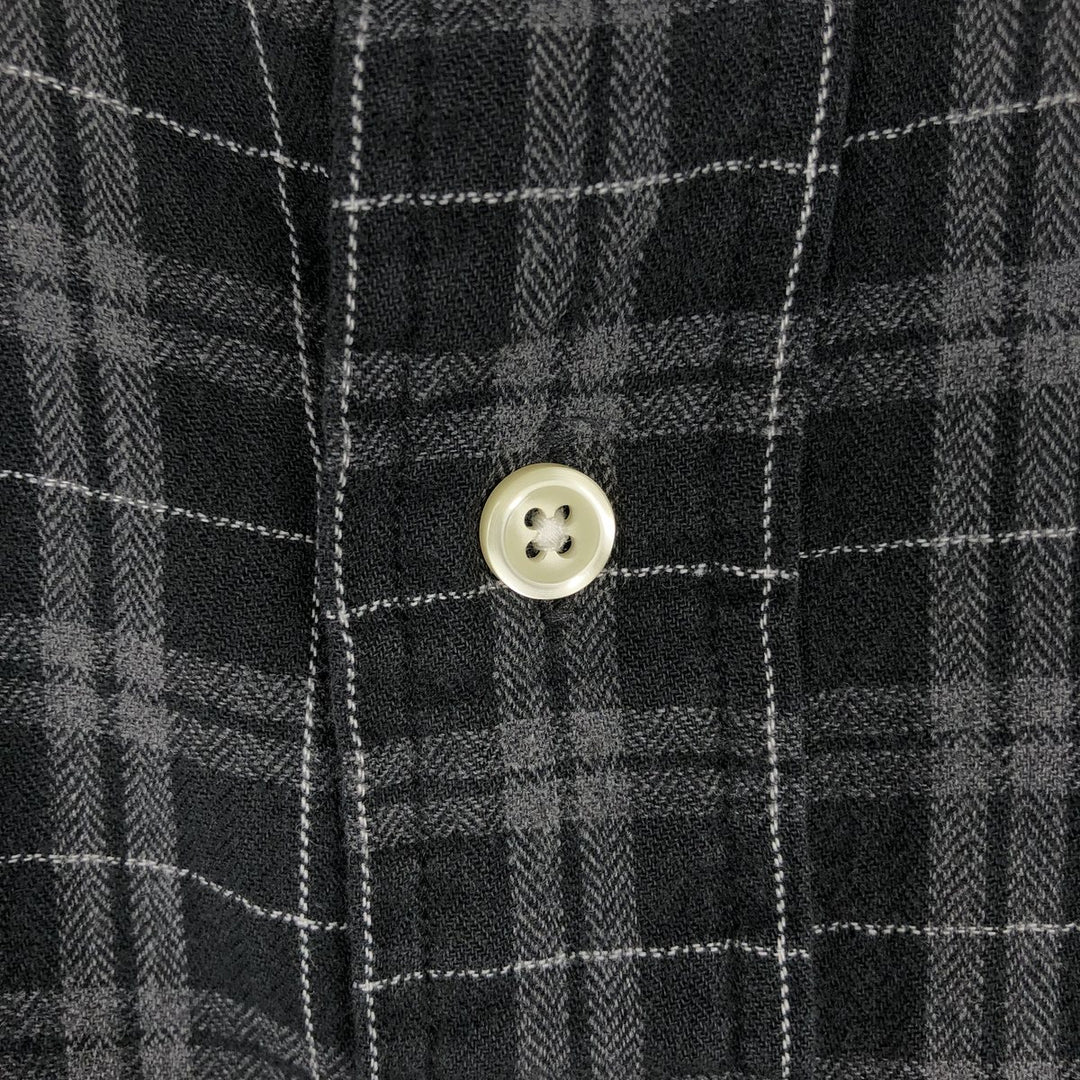 Ralph Lauren LOWELL SPORT Long-Sleeve Cotton Check Shirt, Men's Size L (approx.) cotton black type Vintage Second Hand