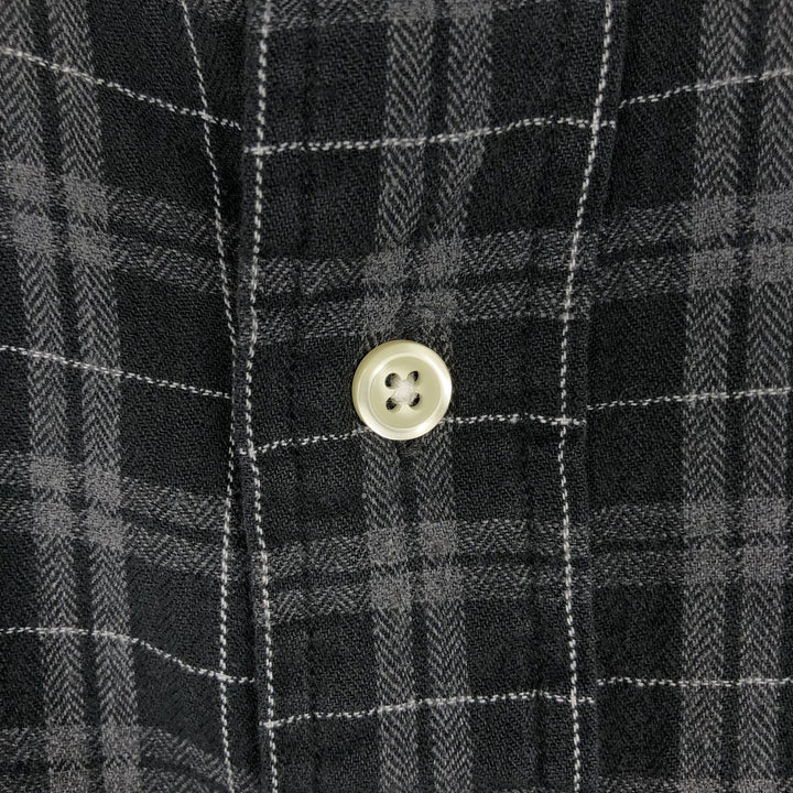 Ralph Lauren LOWELL SPORT Long-Sleeve Cotton Check Shirt, Men's Size L (approx.) cotton black type Vintage Second Hand