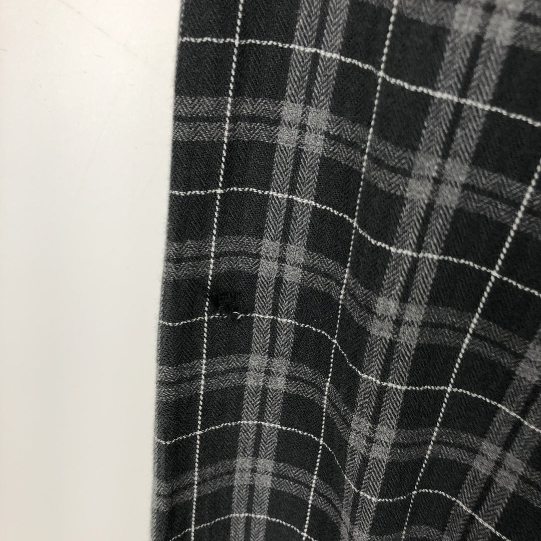 Ralph Lauren LOWELL SPORT Long-Sleeve Cotton Check Shirt, Men's Size L (approx.) cotton black type Vintage Second Hand