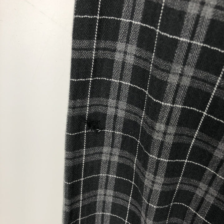 Ralph Lauren LOWELL SPORT Long-Sleeve Cotton Check Shirt, Men's Size L (approx.) cotton black type Vintage Second Hand