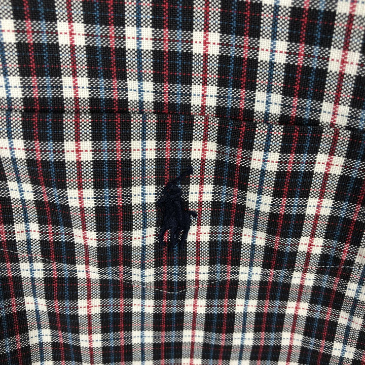 Ralph Lauren BIG SHIRT Long sleeve button-down check shirt Men's M size cotton red type Vintage Second Hand