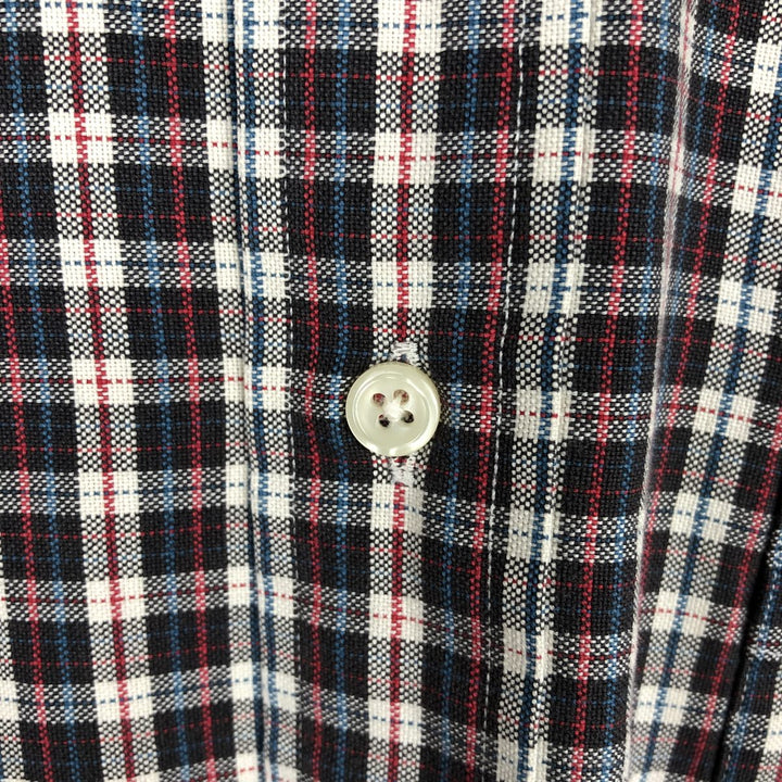 Ralph Lauren BIG SHIRT Long sleeve button-down check shirt Men's M size cotton red type Vintage Second Hand