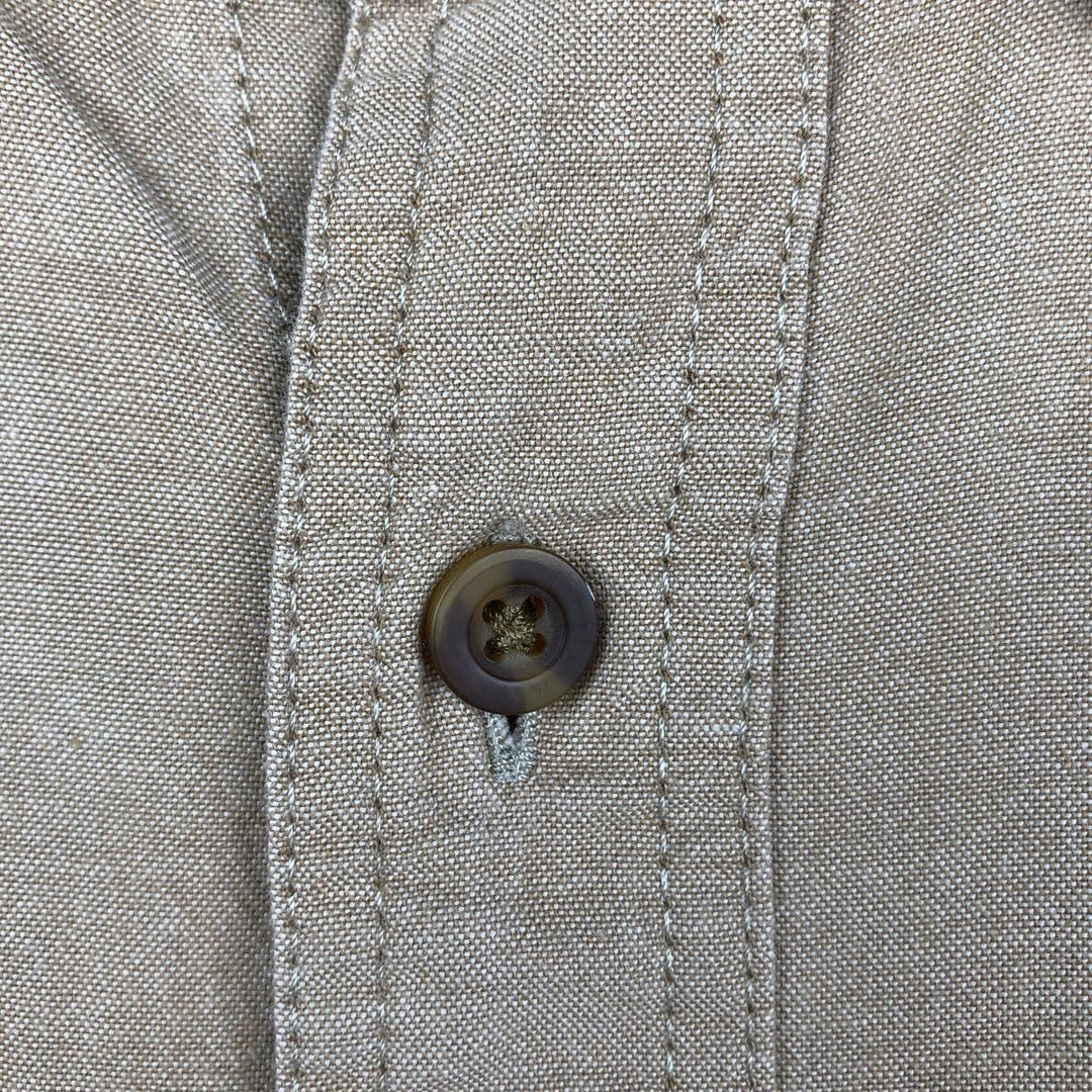 Carhartt Relaxed Fit Long Sleeve Button Down Work Shirt, Men's XL cotton Beige type Vintage Second Hand