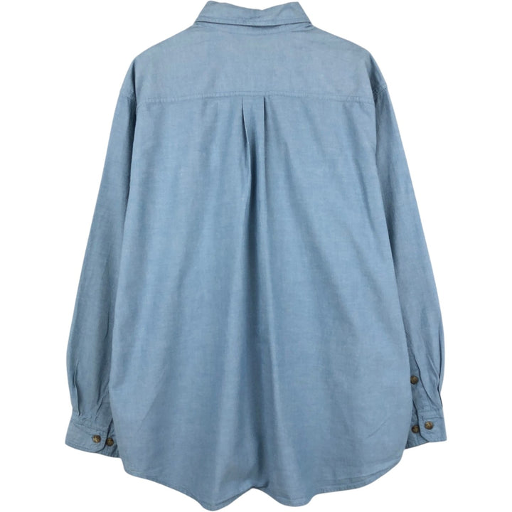 Carhartt Long Sleeve Button Down Work Shirt Men's XL cotton Blue type light blue Vintage Second Hand