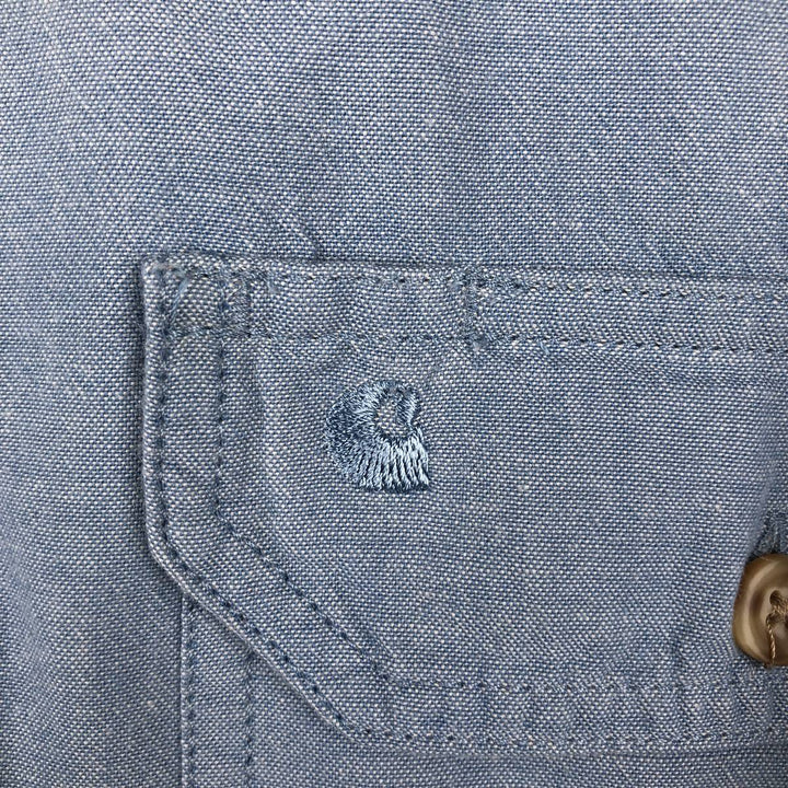Carhartt Long Sleeve Button Down Work Shirt Men's XL cotton Blue type light blue Vintage Second Hand