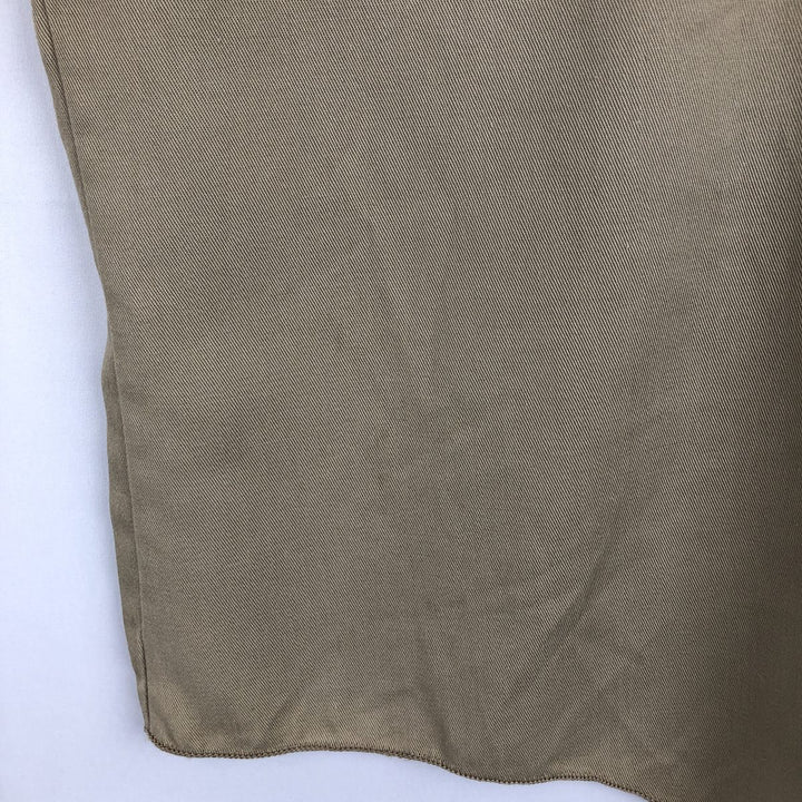 1970'S Dickies Long-Sleeve Work Shirt, Made in USA, Men's Size L (Equivalent), Vintage polyester Beige type Vintage Second Hand