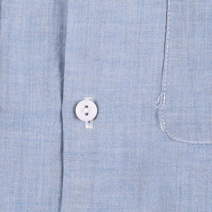 Vintage 1970'S JCPenney Big Mac long-sleeved chambray shirt, size L, men's unclear blue type Vintage Second Hand
