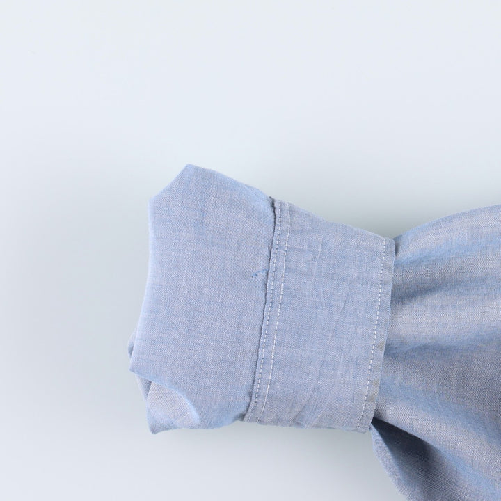 Vintage 1970'S JCPenney Big Mac long-sleeved chambray shirt, size L, men's unclear blue type Vintage Second Hand