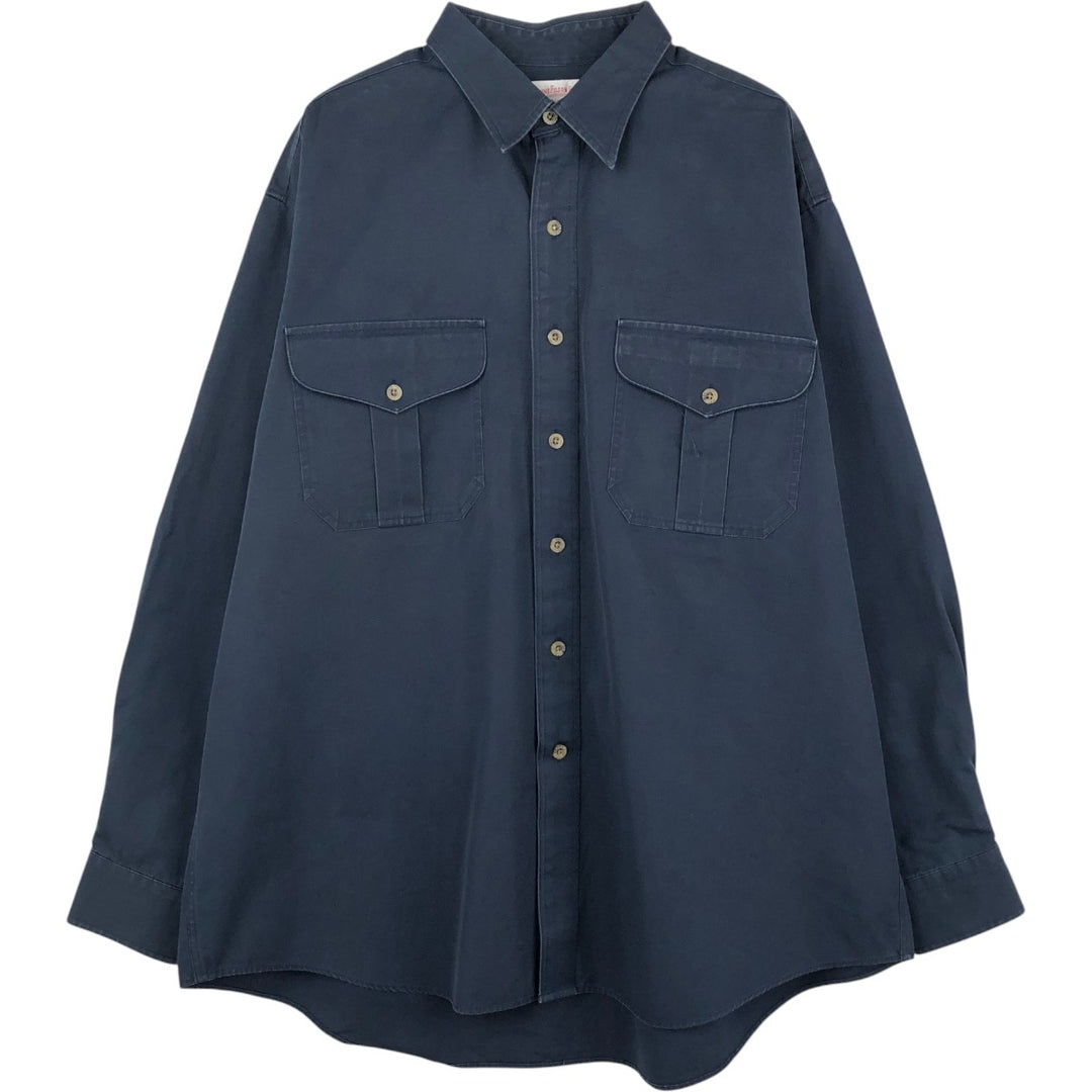 Filson long-sleeved work shirt, men's size XL (equivalent) cotton black type Vintage Second Hand