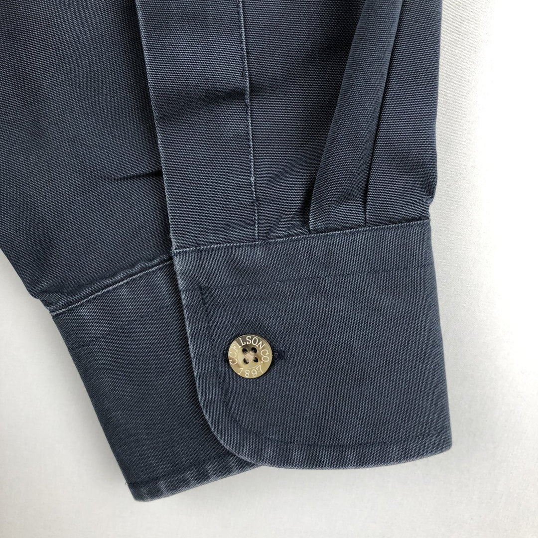 Filson long-sleeved work shirt, men's size XL (equivalent) cotton black type Vintage Second Hand
