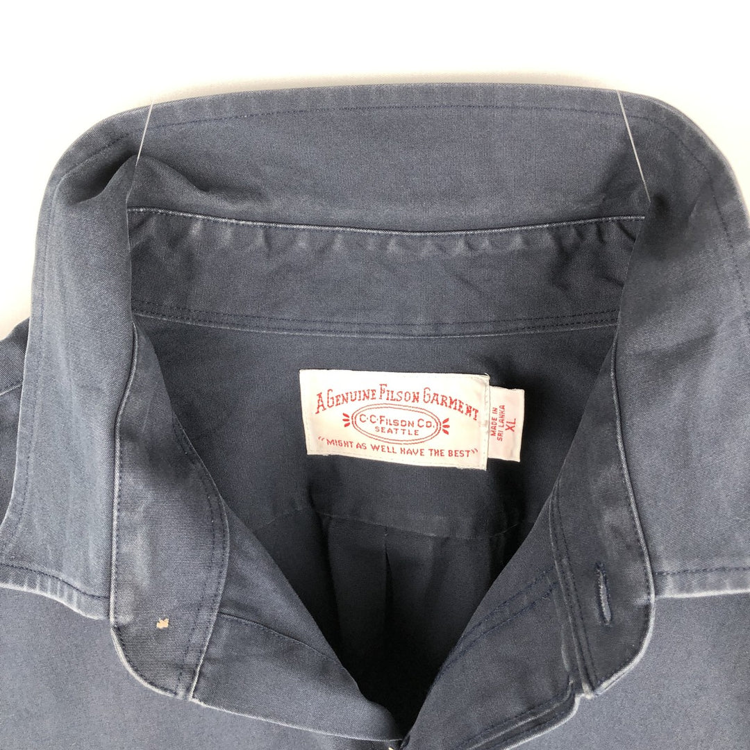 Filson long-sleeved work shirt, men's size XL (equivalent) cotton black type Vintage Second Hand